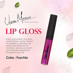 Vera Moore Lip Gloss, Moisturizing Lip Color with Shimmer for Long Lasting Shine, Lightweight Lip Stain, Girls Non-Sticky Lip Gloss with Aloe Vera, W/Vitamin C, E (Fuchsia, One Size)
