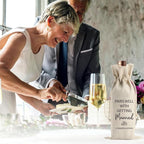 Engagement Wine Gift Bag Wedding Engaged Gifts for Newlyweds Couple Women Men Bridal Shower Gifts for Bride and Groom Pairs Well with Wedding Planning Getting Marride Wine Bags