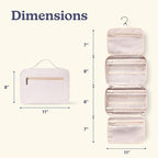 VANDEL Waterproof Hanging Toiletry Bag for Travelling, Hanging Makeup Bag, Cosmetic Travel Bags for Women Travel Toiletry Bags, Makeup Case Toiletries Organizer Hygiene Bathroom Shower Caddy