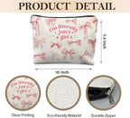 Coquette Pink Bow Makeup Bag, Preppy Bow Cosmetic Bags for Women, Girly Pink Makeup Pouch, Coquette Stuff, Trendy Preppy Bowknot Zipper Pouch