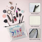 Ice Skate Cosmetic Bag Figure Skating Makeup Bag - Ideal Gift for Skate Lovers - Life Is Better On Skates Makeup Pouch Large Capacity Canvas Travel Bags