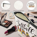 jeilink Softballs Mom Gifts Cosmetic Bag Softball Stuff Mom Gifts Softball Gifts Travel Makeup Bag for Sport Lover Mother Organizer Bag for Mum Mommy Mama Women Female Mothers Day Birthday Christmas