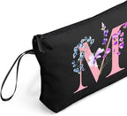 Birthday Maid of Honor Gifts for Women Her Mom Team Teacher Friend Bridesmaid Bride Personalized Makeup Cosmetic Bag with Mirror Valentines Mothers Day Christmas Graduation M
