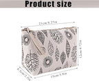 4 Pcs Canvas Cosmetic Bag, Multi-function Travel Makeup Bag Cosmetic Pouch with Zipper Travel Toiletry Bag Small Makeup Pouch Christmas Gifts Stocking Stuffers for Women