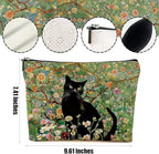 Secret Santa Gifts Black Cat Makeup Bags for Women - Cat Gifts for Women Girls Cats Lovers Sister Coworker, Cats Mom Gifts Cosmetic Bag Travel Organizer Zipper Christmas Birthday Friendship Gift