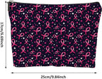 Pink Ribbons Cosmetic Bag Mini Portable Travel Toiletry Bag Organizer Makeup Brushes Aesthetic Accessories Waterproof Storage Bag for Women