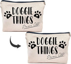 IWXYI Pet Mom Gift,Gift For Pet Mom,Doggie Things Bag,Dog Things Makeup Make Up Bag Zipper Pouch Travel Toiletry Gifts For Dog Mom Lover