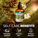 KUKKA Pine Needle Essential Oils - 4 Fl Oz - for Hair, Skin, Diffuser, Aromatherapy & DIY Soap Making Scent