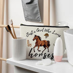 RYYCDOIHorse Lovers Make Up Bag, Horse Cosmetic Bag, Girls Horses Gifts