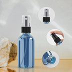 Wedama 4 oz Mini Glass Spray Bottles, Empty Small Spray Bottles with Funnel Dropper, Fine Mist for Hair, Travel, Plants, Cleaning Solutions and Skin Care (4 Pack Indigo Blue)