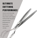 LePinko Premium Damascus Steel Hair Thinning Scissors, 6.0 Inch Master Level Hair Texturizing Scissors For Hairstylist, Hairdresser, Studio, Salon, Barber