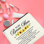 Bonus Mom Gifts Makeup Bag Gifts for Stepmom Step Mother Bonus Mom Cosmetic Bag Zipper Makeup Pouch