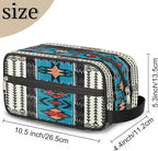 Aztec Western Ethnic Vintage Travel Toiletry Bag for Women Men Lightweight Cosmetic Makeup Bag Organizer Waterproof Shaving Bag Dopp Kit with Large Capacity for Toiletries and Shaving Accessories