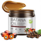 Batana Oil for Hair Growth, Cold-Pressed, Natural & Unrefined, Batana Oil for Dry Damaged Hair, Thinning Hair, Scalp Treatment for Men & Women, Frizz Control, Strength & Shine (4.23 Fl Oz)
