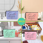 Hanamiya Na 4Pcs Weekend Makeup Bag Trip Gifts Favors Bag Girls Weekend Gifts Friendship Gifts for Women Girls BFF Bride Cosmetic Bag Zipper Pouch Wedding birthday Bachelorette Party