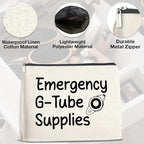 Emergency G-Tube Supplies Cosmetic Bag Gifts for Dietician Nurse Makeup Bag Zipper Makeup Pouch Critical Care Nursing Gift