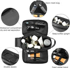 Personalized Leather Travel Toiletry Bag for Men, Large Travel Bathroom Shaving Dopp Kit, Large Cosmetic Bag Waterproof
