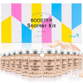 TRESSON BB Facial Glow Serum Starter Kit Hyaluronic Acid Essence Foundation Skin Care Kit 0.27oz 12 Vials, Combined With Niacinamide and Peptides To Skin Tone Anti-Aging Foundation Light Rose #3