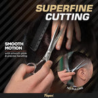 Fagaci Professional Hair Scissors & Hair Clips for Styling Sectioning Set, Hair Cutting Scissors Professional Extreme Sharp, Duckbill Hair Styling Clips, Hair Shears, Barber Scissors for Men & Women