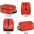 Strawberry Print Travel Toiletry Bag for Women Men Lightweight Cosmetic Makeup Bag Organizer Waterproof Shaving Bag Dopp Kit with Large Capacity for Toiletries and Shaving Accessories