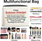 Assistant Principal Gifts for Women Makeup Bag, Assistant Principal Appreciation Gifts a Great Assistant Principal Cosmetic Bag Zipper Makeup Pouch
