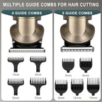 Hatteker Beard Trimmer Kit Professional Hair Clipper Zero Gapped T-Blade Electric Razor Shaver for Nose Ear Body Face Mustache Trimmer for Men Cordless Grooming Kit 8 in 1