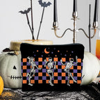 Gothic Skeleton Makeup Pouch - Witchy & Dark Academia Design, Perfect for Halloween Gifts