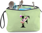 Birthday Thank You Appreciation Monogrammed Gifts for Mom Aunt Teacher Sister Friend Coworkers Bride Bridesmaid Makeup Cosmetic Bag with Mirror Mothers Day Christmas Graduation F