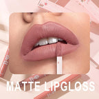 3Pcs Nude Matte Lipstick Set, Ice Cream Velvet Smooth Matte Lip Gloss, 24 Hour Natural Long Lasting & Nourishing Lip Glaze Non-stick Cup for Women Makeup (Set D)