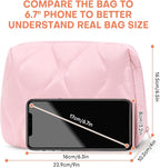 Makeup Bag, Wide-open Cosmetic Bag, Toiletry Bag for Women, Travel Essentials Organizer, Compact Lightweight for Daily Use