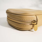 Leather Cosmetic Bag for Women Small Zipper Makeup Bag for Purse Waterproof Travel Makeup Organizer Charger Storage Pouch Color Yellow
