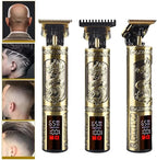 Hair Clippers for Mens Cordless Hair Trimmer T-Blade Trimmer Professional Haircut & Grooming Kit Rechargeable Edgers Clippers Hair Trimmer Shaver Cutting Kit with LCD Display (Led-Dragon)