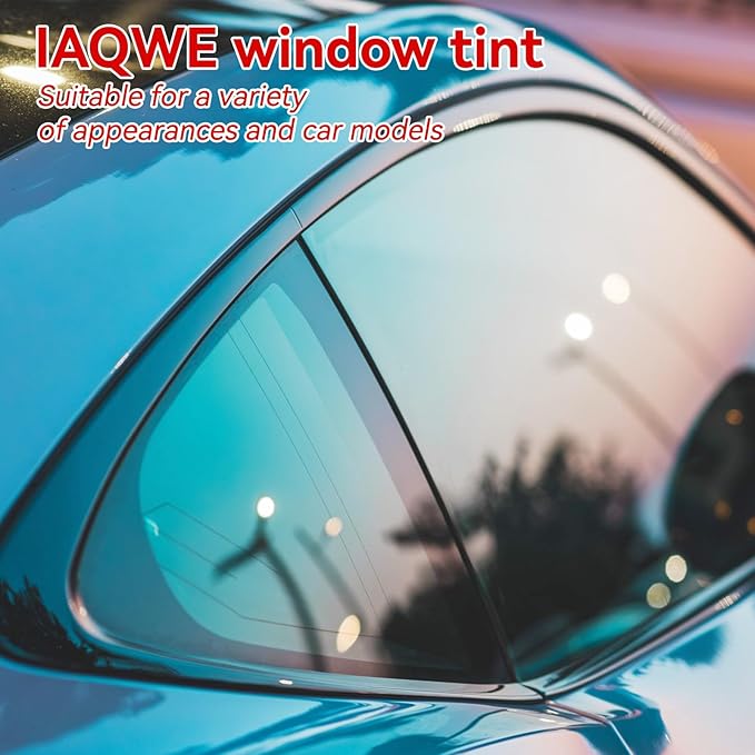 Ceramic Car Window Tint with 15% Percent VLT 20" in x 10'Ft Privacy Window Tint for Car Blocks UV IR Rays, Heat & Glare - Scratch Resistance-Black