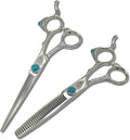 6.0 Inch Hair Shears Set (Cutting and Thinning Shears) - Professional Grade VG-10 Japanese Steel - Zen (Set)