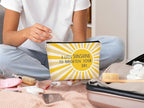 A Little Sunshine To Brighten Your Day Yellow Summer Inspirational Makeup Bag for Women, Cosmetic Bag Gift for Teen Girls,Birthday Christmas Gifts for Women Friends Mom Wife Grandma Daughter Teacher