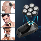 7 Blade Replacement Heads,Bald Shaver Replacement Heads Rotary Shaver for Bald Men Replacement Blade Beard Universal Fast Double Ring Hair Trimmer for 5 6 7 Head Electric Shaver