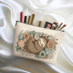 Cute Sloth Makeup Bag Sloth Gifts Cosmetic Bag Sloth Stuff Animal Lover Gifts for Women Girls Friend Daughter Sloth Gift Travel Organizer Zipper Pouch Graduation Birthday Friendship Gifts