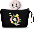 SEAMOON Women Birthday Unique Initial Funny Gifts for Teenage Girl Sister Friends Bridesmaid Personalized Travel Make up Cosmetic Bag with Mirror Valentines Mothers Day Christmas Graduation Q