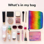 MOLAIGIN Rainbow Pride Gay Lbgt Cosmetic Bag For Women, Travel Makeup Bag, Toiletry Zipper Bag, Large Capacity Aesthetic Cases