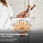 Makeup Bag for Physical Therapists - Appreciation Gift for Women, Cosmetic & Toiletry Bag for Good Days in Therapy