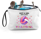 Volleyball Gifts for Teen Girls,Volleyball Gifts for Team,Volleyball Makeup Bag,Volleyball Stuff,Small Cosmetic Bag,Birthday Gifts for Friends Female,Volleyball Gifts,Christmas
