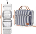 Bosidu Hanging Travel Toiletry Bag,Large Capacity Cosmetic Travel Toiletry Organizer for Women with 4 Compartments & 1 Sturdy Hook,Perfect for Travel/Daily Use/Christmas