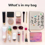 MOLAIGIN Just A Girl Who Love Butterfly Cosmetic Bag For Women, Travel Makeup Bag, Toiletry Zipper Bag, Large Capacity Aesthetic Cases