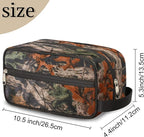 Travel Toiletry Bag for Men Boy Forest Tree Camo Lightweight Cosmetic Makeup Bag Organizer Waterproof Shaving Bag Dopp Kit with Large Capacity for Toiletries and Shaving Accessories