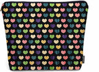 Makeup Bag Heart Makeup Bags For Purse Pouch, Colorful Love Hearts Travel Toiletry Bag Cosmetic Bag Makeup Bags Flax Makeup Organizer Bag Pencil Pouch For Man Woman