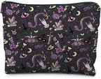 Purple and Black Halloween Makeup Bag, Halloween Gifts for Women, Witchy Makeup Bag, Witchy Gifts for Women, Witch Stuff, Goth Gothic Makeup Bag, Gothic Gifts for Women, snake