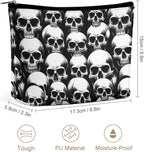 Women's Makeup Case, Large Zipper Cosmetic Case, Toiletry Bag, Travel Cosmetic Toiletry Bag Cool Funny Goth Skulls