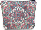 Woman Makeup Bag Mandala, Ethnic Tribal Mandala Floral Boho Makeup Bags Travel Cosmetic Bags Toiletry Makeup Organizer Pencil Pouch Make Up Cosmetic Bag For Owners Lady Birthday Gifts