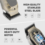 Professional Cordless Barber Clippers for Men - Hair Clippers Zero Gap T-Blade Trimmer Electric Foil Shaver and Nose Hair Trimmer Set, Hair Cutting Grooming Kit Ideal Gift for Men