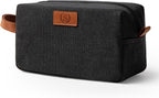 Janhavi Customized Gifts for Men, Waterproof Travel size Toiletries Bag, Makeup Organizer Foldie Travel Bag,Mens Toiletry Travel Bag, Engraved Initials & Wheat Ear, Travel Essentials Men(Dark Grey S)